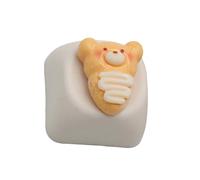Keycaps en résine mécanique avec ours de dessin animé Pizza Art Améliore la saisie de clés ESC drôles en résine Accessoires de clavier