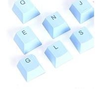 Keycaps PBT, Lot de 108 Keycaps Personnalisés pour Clavier Mécanique pour Clavier 61/64/87/104/108 avec Extracteur de Touches.(Bleu Clair)