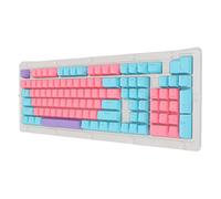 Keycaps PBT, Moulage par Injection Bicolore Couche Translucide Clavier Mécanique Keycap, 108 Touches OEM Keycaps Set pour 61/64/68/72/82/84/87/104/108 la Plupart des Claviers (Rose Bleu Violet)