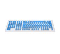 Keycaps Personnalisés, 110 Touches OEM Hauteur Computer Keycaps, Retro Pudding Keycaps pour Claviers Mécaniques 61 64 68 72 82 84 87 104 108 Touches (Lettre Blanche Bleue)