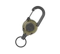 Keychain badge lourde en badge - porte-clés rétractable avec cordon en acier et clip carabiner | Reel extensible pour l'identification de travail, les clés, les feux de culture, les sangles d'attache,