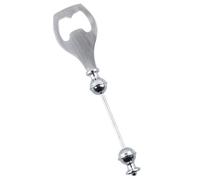 Keychain Beadable Beer Opener - Portable Stainless Steel Bottle Opener | Lightweight Design with Detachable Bead Chain, Perfect for Travel, Camping, Tailgates, and Bar 5.71x1.46x0.51 in