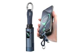 Keychain Charging Cable - Zinc Alloy Material, 7.87 Inch 65W 4 In 1 Digital Display, Phone Fast Charger Cable | Portable Connector Cord For Women, Travelers, Tech Lovers, Home, Office, Camping,