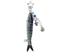 Keychain Charm, Fish Pendant, Interactive Bag Accessory, Creative Cartoon Style, Lightweight Decorative Clip, Perfect for Women Men Backpacks Purses Carryall Zipper Cases Daily 6.89x1.18x0.79 Inches