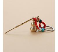 Keychain de, porte-clés de | Porte-clés de cuivre avec cinq empereurs pièces - Chinese Knot Napsel Apportez-vous bon et, décoration du festival de nouvel an printemps