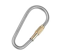Keychain de Verrouillage à vis 4.8 cm - Anneau de Touche en en Titane, déchargement Lourde à libération Rapide, Accessoire en Argent pour Les clés et Les Outils | Randonnée Camping