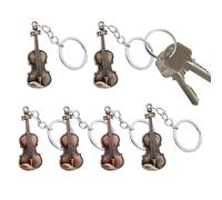 Keychain De Violon - 2x11cm / 0,79x4,33 Pouces Small Alloy Violin Pendentif | Anneau Clé Vintage, Charme De Bourse De Mode, Faveur Des Vacances Unique, Charme De Clé De Voiture, Accessoires De Mode, S