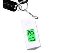 Keychain Digital Clock - Compact LED Digiital Pocket Watch with Time Display | Mini Keychaiin Wattch | Keyring Luminous Cloock With Backlight | Portable Timepiece For Travel And Everyday Carry, Blanc
