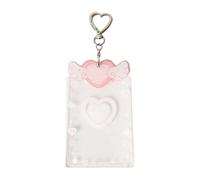 Keychain du titulaire de la carte photo - manchons pour causes de cartes photo, détenteurs de badges transparents pour étudiants, bus et carte de crédit