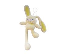 Keychain en Peluche de Lapin à Tirer - Animal en Peluche interactif de Lapin | Oreilles et Jambes commutables - Soft Handmade-Bunny Pendentif for Bags-Keys - First Pâques Parfait Cadeau