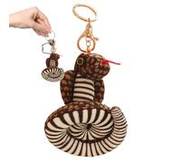 Keychain En Peluche De Serpent - Charme Créatif De Sac À Dos, Pendentif Animal Doux | Petite Bague Clé En Peluche Cale Mignon Accessoire De Sac De Jouets Pendants Pour Guilles Guilles Collecbl