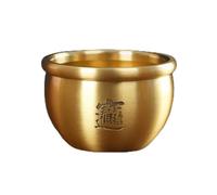 Keychain gourde en laiton, porte-clés de gourde - Anneaux clés de avec cinq empereurs Coin | chinois pavillon, Attirez la richesse dans le pot au trésor, Se référer à la description