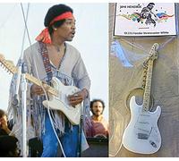 Keychain Guitare Fender Stratocaster Blanc Jimi Hendrix
