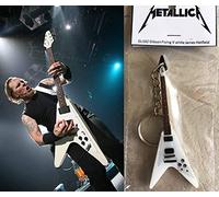 Keychain Guitare Gibson Flying V James Hetfield Metallica Blanc