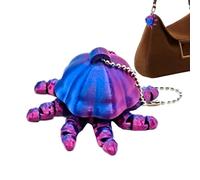Keychain Jellyfish | Cute 3D Printed Wallet Pendant | Articulated Marine Life Charm With Flexible Joints | Funny Backpack Accessory For Travelers Beach Lovers Kids Teens And Adults | Party Favo