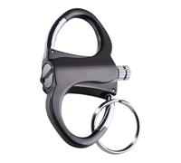 Keychain Lighter Match Strike Briquet éternel allumette avec trousseau de clés, portable, réutilisable, multifonction, pour le camping en plein air, sans gaz butane (noir)