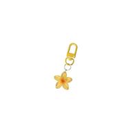 Keychain Little Flower Colorful Sweet Resin Gradient Transparent Color Diy Cute Bag Pendant Girls(Blue)