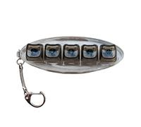 Keychain mécanique Fidget Toy Keychain - Clavier lumineux à 5 touches | Accessoire portable anti-stress pour adultes, adolescents, hommes, femmes, voyages, camping, communion et voyage d'affaires