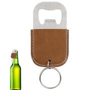 Keychain ouvreur de bouteilles de bière - Design en cuir noble | Ouvre-métal compacte avec outil pratique stable de fabrication pour le bilan de camping de pique-nique ou cadeaux à des amis et