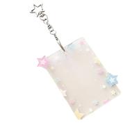 Keychain Photo 3,94 x 3,35 inches Frame,4 x 3 pouces DIY Cute Clear Acrylic | Photo Clip with Star Charm | for Bank Bag Purse Backpack Women Kids Girls Birthday Holiday Party Favors, Coloré., Fare