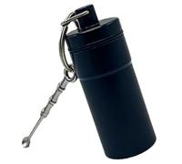 Keychain Pill Holder,Small Aluminum Organizer - Key Ring Pocket Pill Case for Men,for Adults Men Women Jewelry Fish Oil Ear Plug Daily Travel Hiking Camping