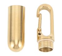 Keychain Pills Holder, Stainless Steel Keychain Medication Box, Single Chamber Stainless Steel Keychain Organizer Gold