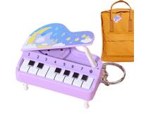 Keychain pour piano musical - Mini clavier pour sacs et sacs à dos | Feu de livraison de plan, accessoire jouet pour fan de musique, idée cadeau unique, décor musical léger pour stu