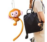 Keychain Singe Doux - Peluche Miniature, Porte-Clés | Accessoire Sac À Dos, Ornement Voiture Charmant, Porte-Bijoux Sympathique Élément Décoratif Rigolo Collection Cadeau Amusant