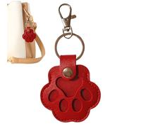 Keychains De Paw Cat - Keychains De Collection De Cheveux Pour Animaux De Compagnie | Collectionneur De Cheveux Souvenir Avec Stockage De Mémo, Rouge, Consulte la descripción