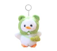 Keychains en peluche Duck - Charme doux rembourré, accessoire de jouet mignon | Peluche animale créative avec nœuds suspendus pour Sac Décoration Sac à main Fermeture éclair Sac à dos École