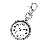 Keychane Montre à pendentif - Montre élégante à breloques de sac, montre de poche élégante | Accessoire d'horloge ronde à clipser - Montres classiques pour amis, accessoire de mode pour les vacances