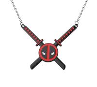 KEYCHIN Collier avec logo de l'épée des héros morts - Cadeau pour fans de jeux vidéo - Masque de super-héros - Bijoux de visage - Marchandises de, Large, Acier inoxydable, acier inoxydable