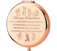 KEYCHIN Miroir de poche Olaf Bonhomme de neige Olaf Cadeau pour les fans d'Olaf « You are Braver Stronger Smarter Than You Think Olaf » Miroir de maquillage compact Bonhomme de neige Olaf Merandise