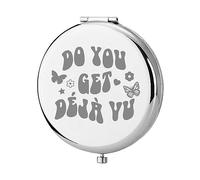KEYCHIN Miroir de Poche pour Album de Musique pour Les Fans de Chanteur - Do You Get Deja Vu - Paroles de Chanson de Musique - Miroir de Maquillage Compact pour Femmes, Filles et