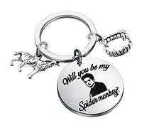 KEYCHIN Porte-clés Twilight Movie Twilight Edward et Bella - Cadeau pour les fans de Twilight - Bijou pour ami et famille, Spider Monkey K-s, L