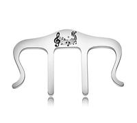 KEYCHIN Porte-page de musique pour étudiant, enseignant, cadeau de musique, marque-page à clip pour piano pour professeur de musique, musiciens (marque-page S)