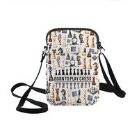 KEYCHIN Sac à bandoulière pour joueur d'échecs - Cadeau pour joueur d'échecs - Sac à bandoulière pour maître d'échecs, Cb d'échecs, Tendance