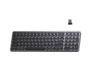 Keychron B4 Pro Clavier sans fil ultra-fin 96 % Bluetooth/2,4 GHz/filaire avec pavé numérique et lanceur Compatible Mac Windows Linux Gris sidéral