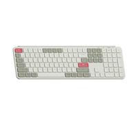 Keychron B6 Pro Clavier sans fil ultra-fin ZMK pleine grandeur avec pavé numérique silencieux 2,4 GHz/Bluetooth 5.2/connexion filaire longue durée de vie compatible avec Mac Windows Linux Rouge rétro