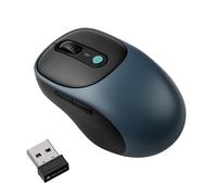 Keychron BM24 Souris sans fil, 2400 DPI clics silencieux, 2,4 GHz/Bluetooth 5.2/filaire avec boutons programmables, longue durée de vie de la batterie pour ordinateur portable PC/Mac/Windows - Gris