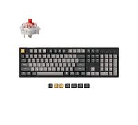 Keychron C2 Pro Clavier mécanique filaire personnalisé avec disposition complète QMK/VIA programmable macro blanc rétroéclairé avec interrupteur rouge Keychron K Pro, profil OEM double coup, touches
