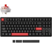 Keychron C3 Pro QMK/VIA Clavier mécanique filaire, USB-C, LED rouge, QWERTY US Layout - Keychron Red Switch - C3P-A1
