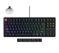 Keychron C3 Pro TKL Clavier mécanique filaire 80 % avec taux d'interrogation 8K, programmable QMK/VIA, remplaçable à chaud, touches brillantes rétroéclairées RVB, interrupteur marron, pour Windows/Mac