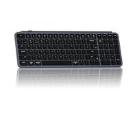 Keychron Clavier Bluetooth B2 Pro ultra fin, sans fil et filaire, 2,4 GHz, léger à 96 %, lanceur programmable avec pavé numérique compatible avec Mac, Windows, Linux, gris sidéral