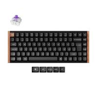 Keychron Clavier gamer K2 HE – sans fil Bluetooth, interrupteurs magnétiques – Azerty Noir/Bois
