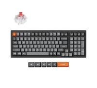 Keychron Clavier mécanique sans fil/filaire K4 Max, disposition 96 %, QMK 2,4 GHz, connexion Bluetooth, non brillant, touches PBT rétroéclairées, compatible avec Mac, Windows, Linux