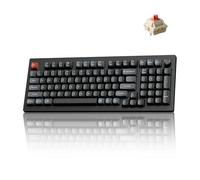 Keychron Clavier mécanique sans fil V5 Ultra 8K 96 % rouge pour Mac | Contrôle trimode 8000 Hz, 2,4 GHz, Bluetooth 5.3 et USB-C, plus remappage du lanceur et macros pour Mac/Windows/Linux, noir