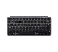 Keychron Clavier sans fil B1 Pro ultra slim 75% disposition italienne ISO QWERTY, configurable ZMK, tase en PBT, 3 modes 2,4 GHz/Bluetooth/filaire, compatible avec Windows/Mac, gris sidéral