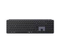 Keychron Clavier sans fil B6 Pro ultra fin Full Size Layout Italien ISO QWERTY, configurable ZMK, touches en PBT, 3 modes 2,4 GHz/Bluetooth/filaire, compatible Win/Mac/Linux, gris sidéral