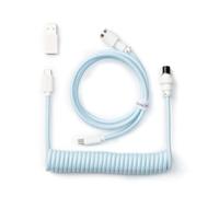 Keychron Coiled Aviator Cable Câble spirale pour clavier mécanique Bleu clair Droit